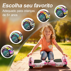 Presentes de Páscoa-Trailforge Hoverboard 6.5 Polegadas-Flores de cerejeira cor-de-rosa