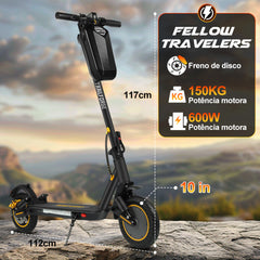 Patinete Elétrico T1 10.4A 10" Preto