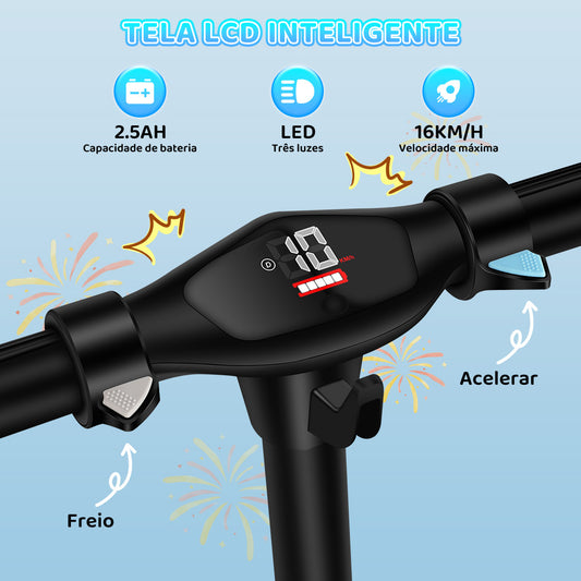 Trailforge C1- Kids Folding Electric Scooter 150W Motor with LED Front Light Handlebars, LED Display, Dual Brakes