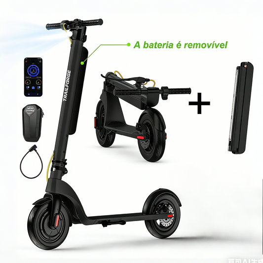 X8-Trailforge eletricoeletrica scooter 500W 10.4Ah 35km Adultos  patinete jet bateria removível de 10 polegadas