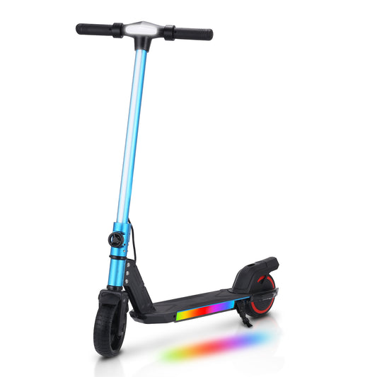 Trailforge  C1-Kids Folding Electric Scooter 150W Motor with LED Front Light Handlebars, LED Display, Dual Brakes