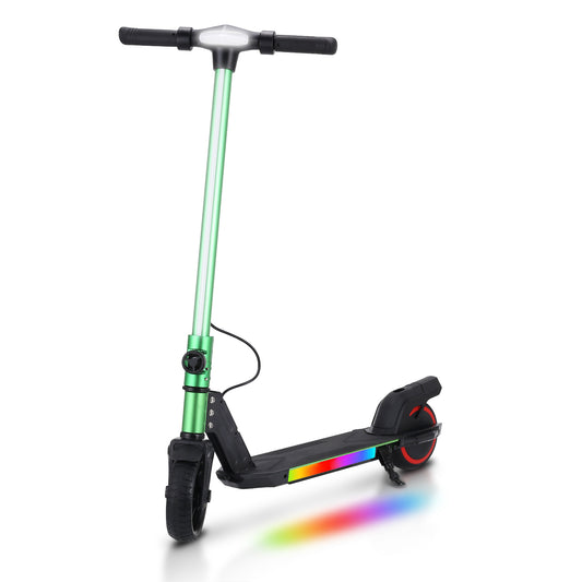 Trailforge C1- Kids Folding Electric Scooter 150W Motor with LED Front Light Handlebars, LED Display, Dual Brakes