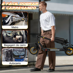 Patinete Elétrico T1 10.4A 10" Preto
