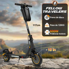 Patinete Elétrico T1 10.4A 10" Preto